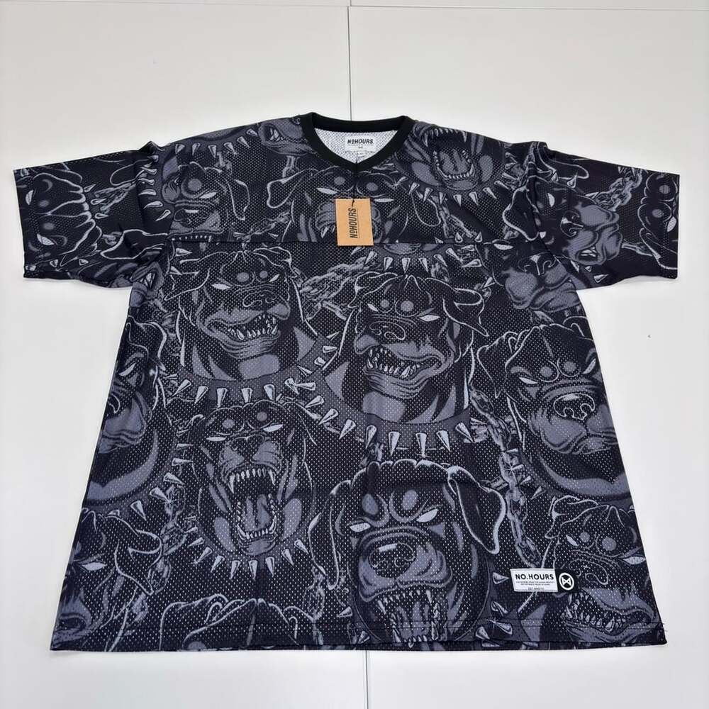 No Hours Rottweiler All-Over Print Mesh Jersey Black XL NWT